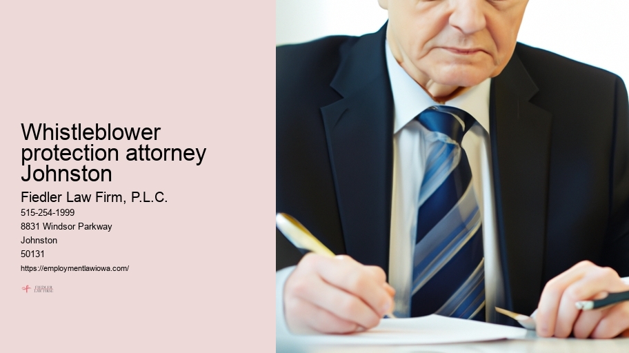 Whistleblower protection attorney Johnston
