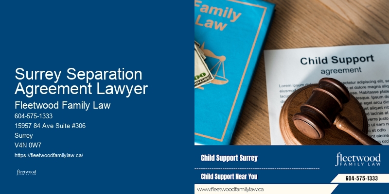 Surrey Separation Agreement Lawyer BC Spousal Support Services