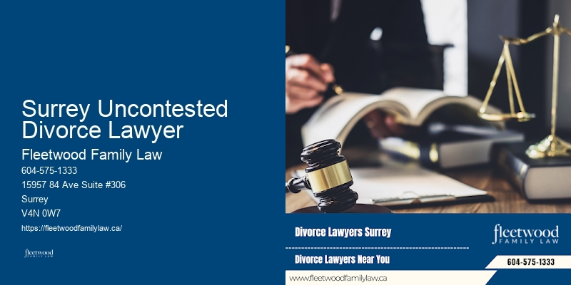 Surrey Uncontested Divorce Lawyer Family Law Custody Disputes Attorney