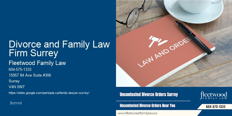 Divorce and Family Law Firm Surrey Separation Agreement Lawyer