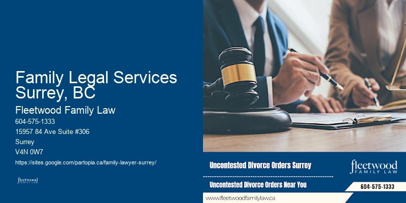 Family Legal Services Surrey, BC Divorce Lawyer for Custody Issues
