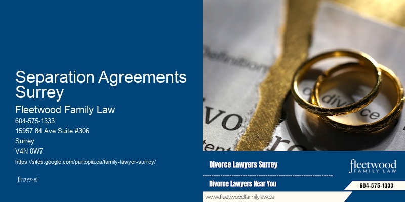 Child Custody Attorney Separation Agreements Surrey BC