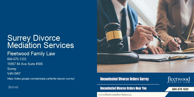 Custody Surrey Divorce Mediation Services, BC