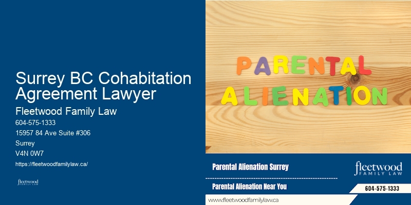 Surrey BC Cohabitation Agreement Lawyer BC Family Legal Representation
