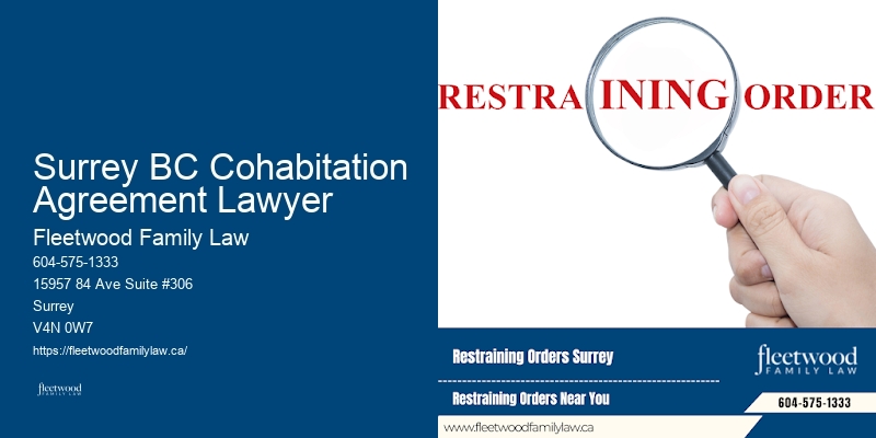 Emergency Protection Orders Surrey BC Cohabitation Agreement Lawyer BC