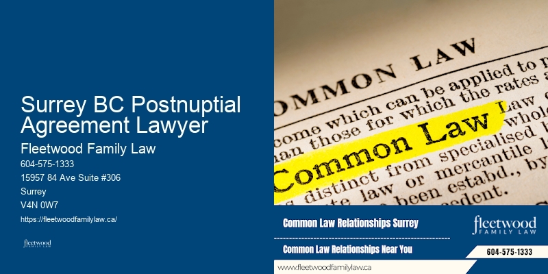 Family Law Strategy Surrey BC Postnuptial Agreement Lawyer BC
