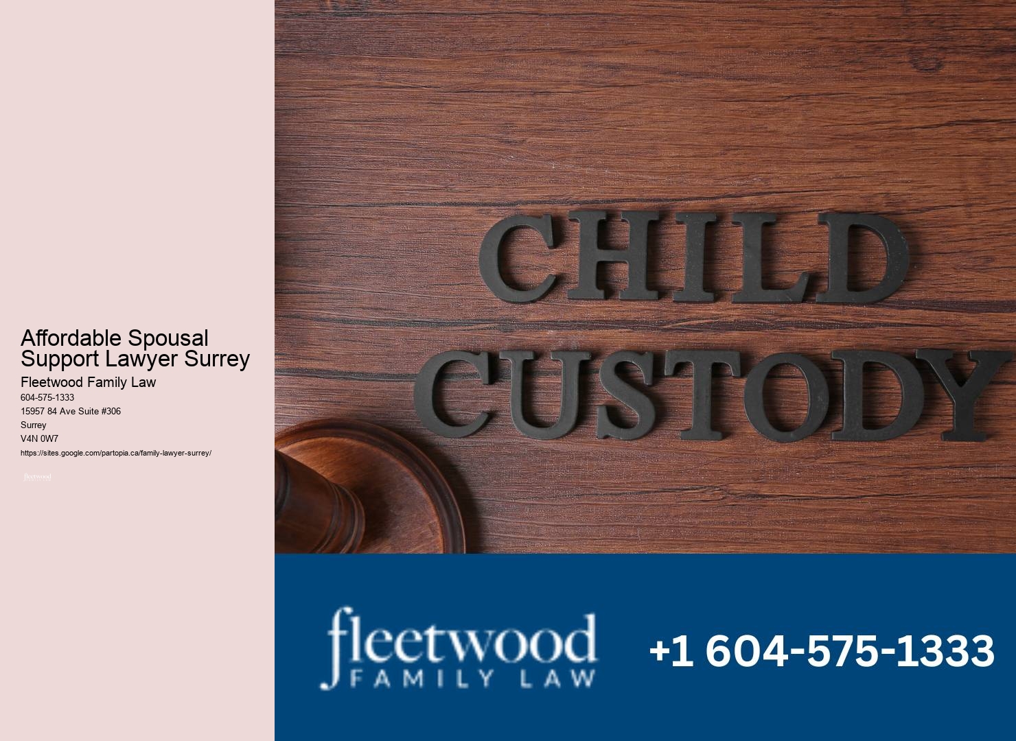 Affordable Spousal Support Lawyer Surrey Child Support Cases