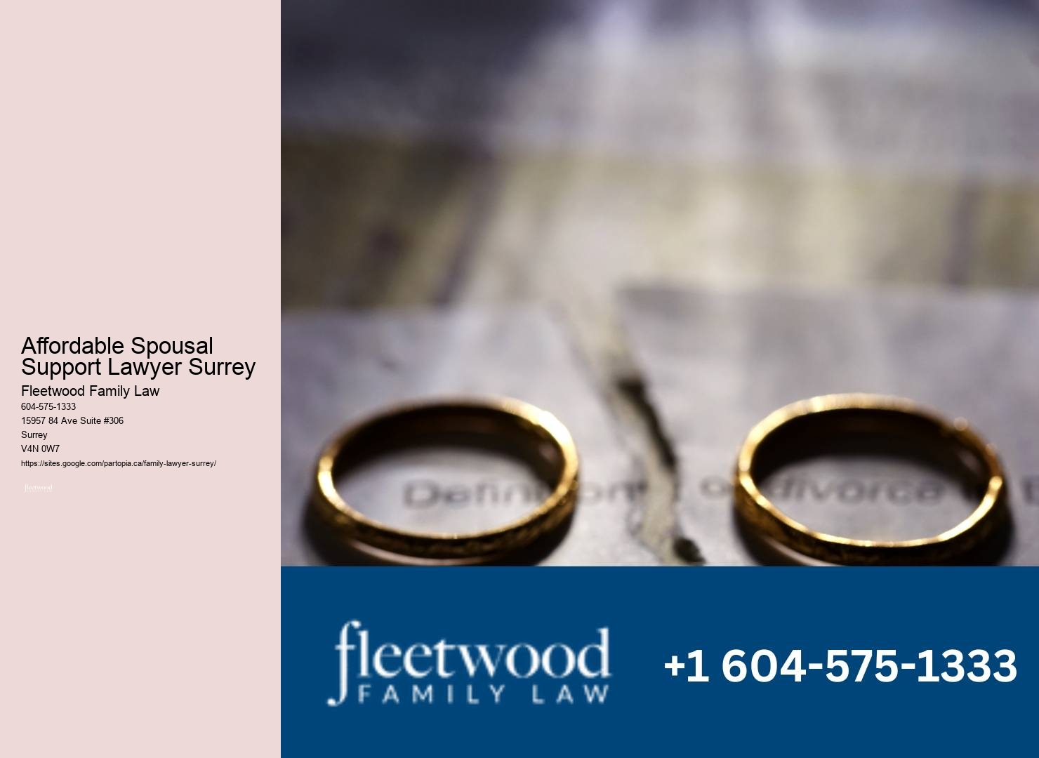 Affordable Spousal Support Lawyer Surrey Complex Divorce Lawyer