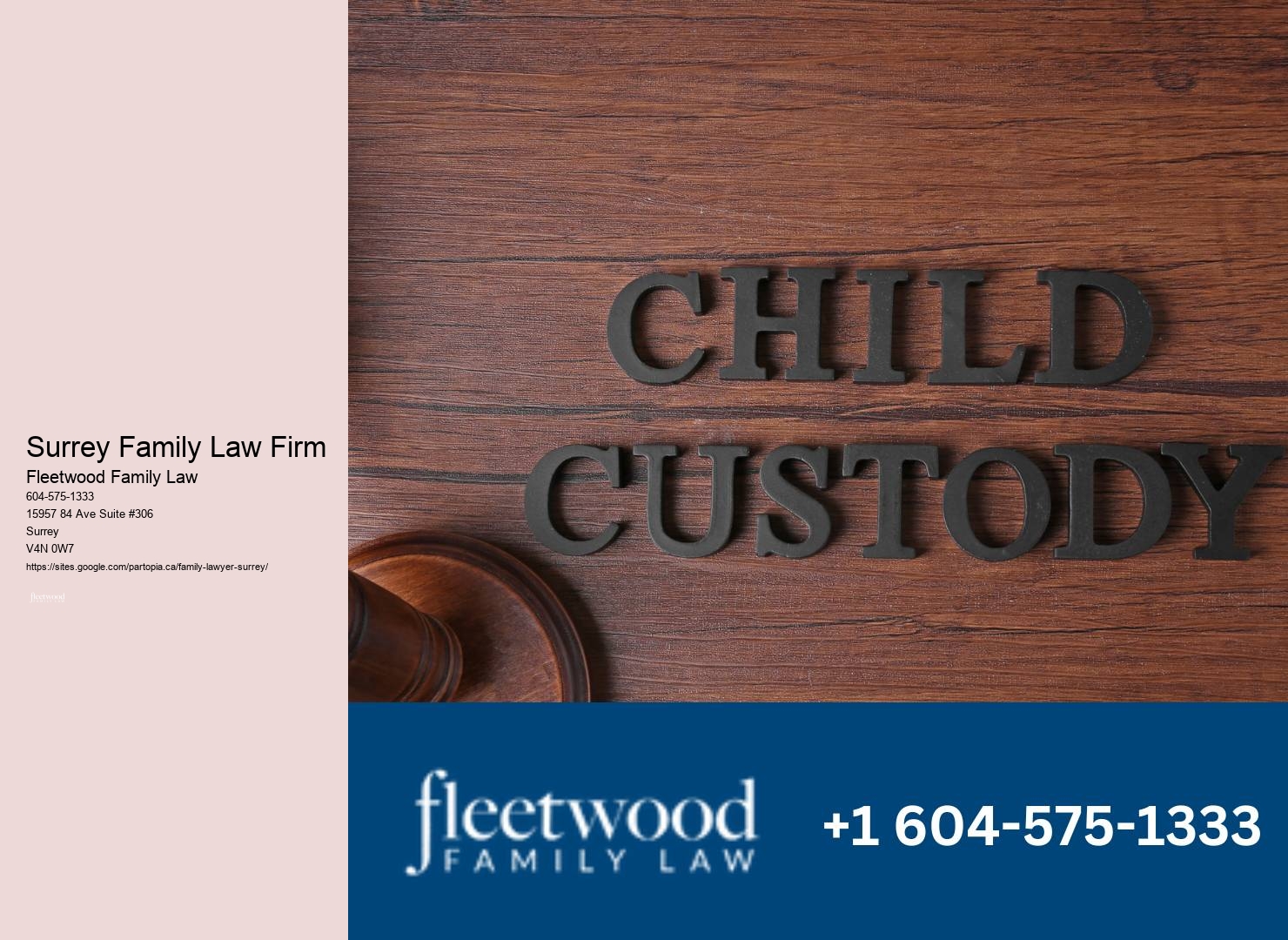 Experienced Child Custody Lawyer Surrey Family Law Firm