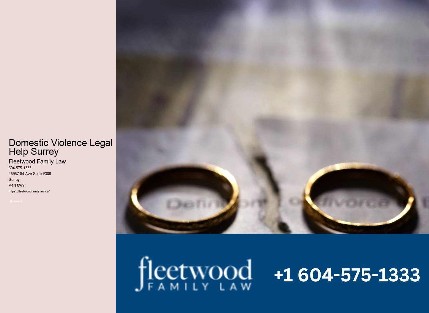 Efficient Domestic Violence Legal Help Surrey Family Legal Aid