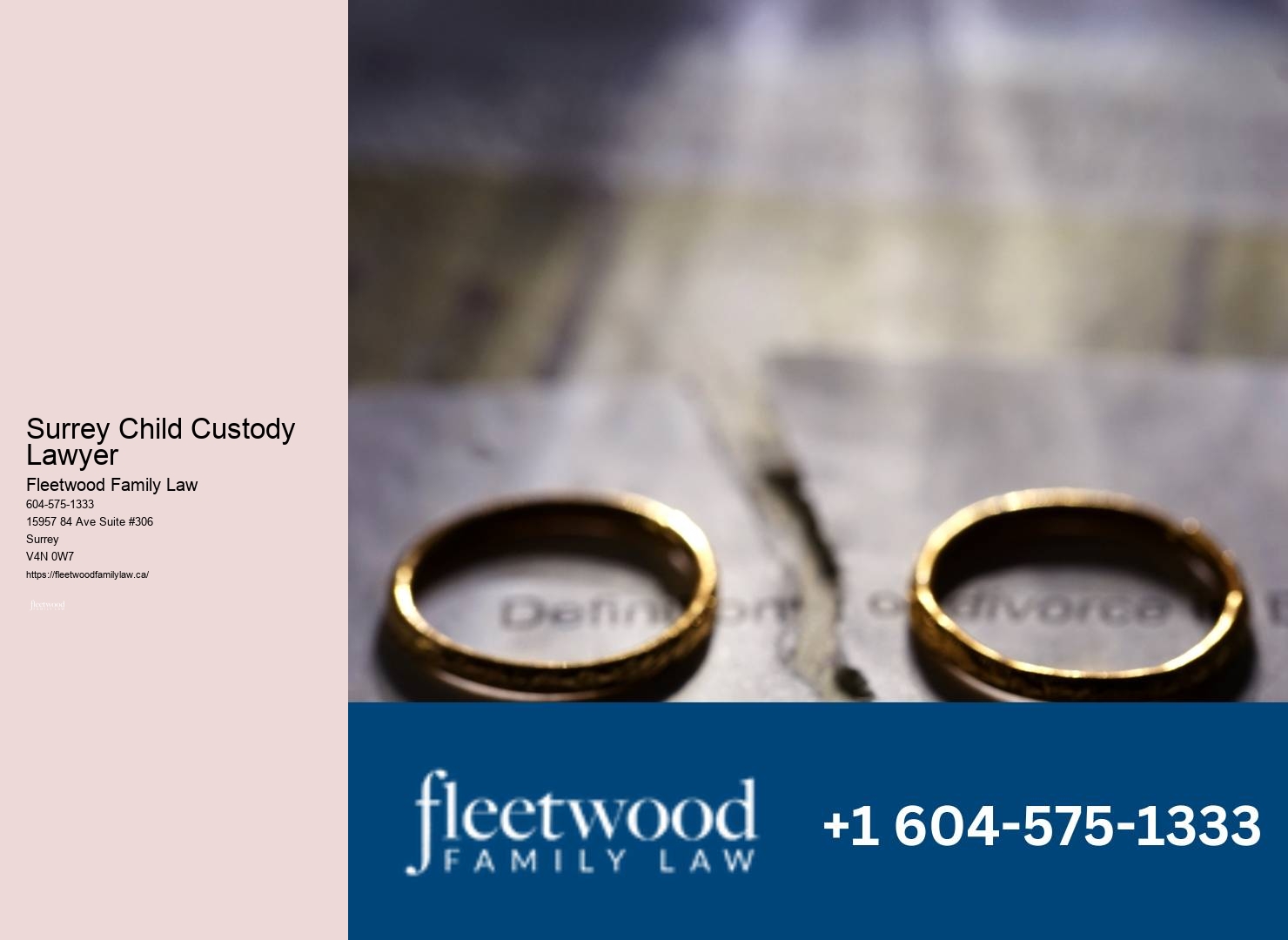 Surrey Child Custody Lawyer Family Law Support Counsel
