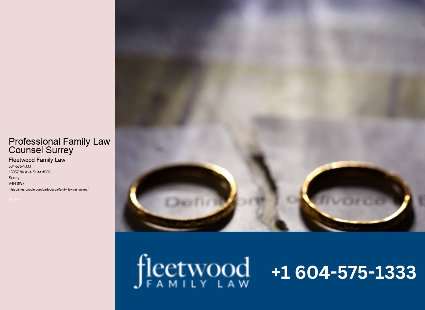 Trusted Professional Family Law Counsel Surrey Family Law Counsel