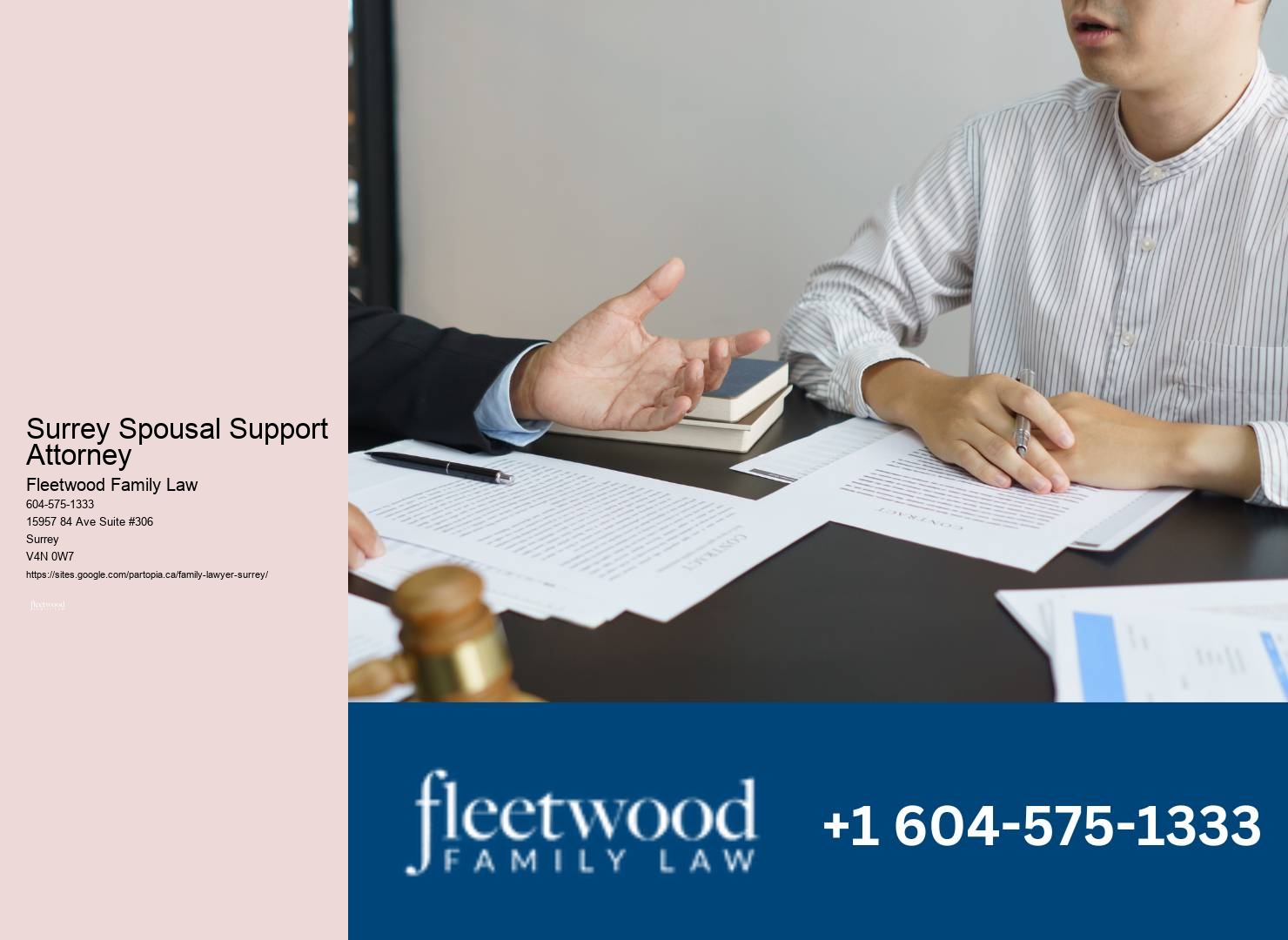 Compassionate Surrey Spousal Support Attorney Family Law Specialist