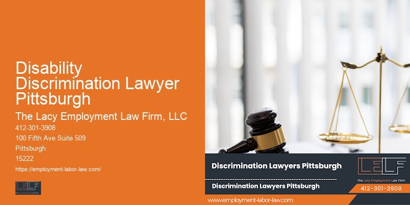 Disability Discrimination Lawyer Pittsburgh Lawyer for Workplace Discrimination Issues