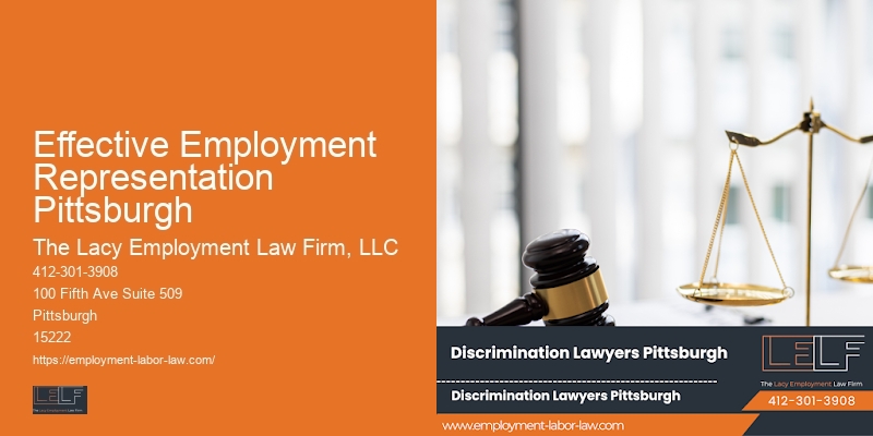 Effective Employment Representation Pittsburgh workplace discrimination legal advice