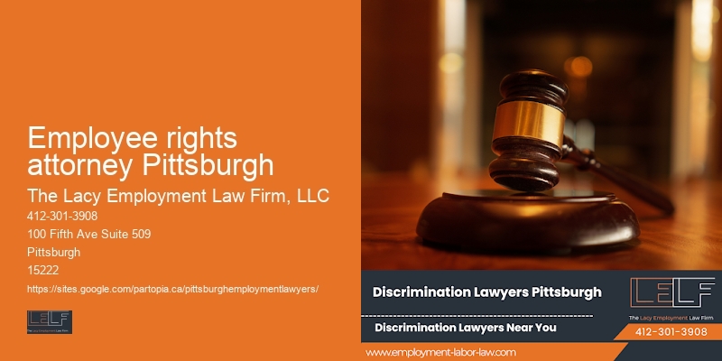 Employee rights attorney Pittsburgh Lawyer for Job Retention Legal Advice