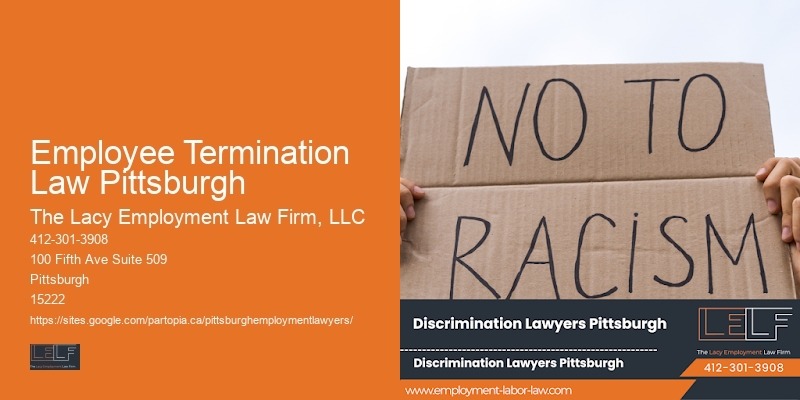 Legal representation for Employee Termination Law Pittsburgh employees