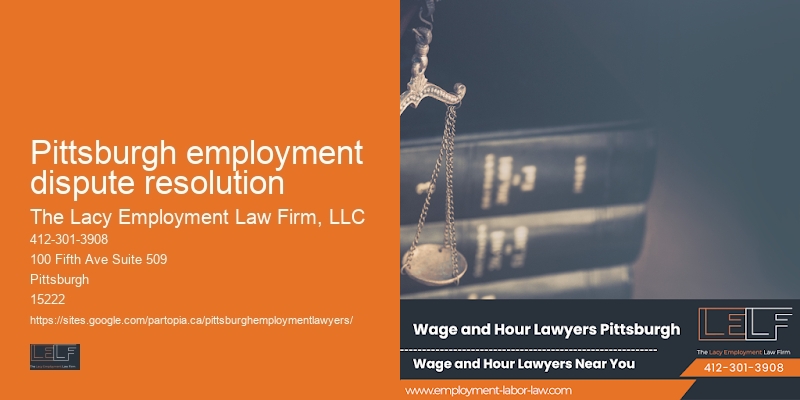 Sexual harassment law firm Pittsburgh employment dispute resolution PA