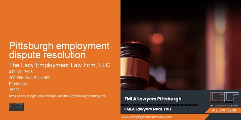 Lawyer for Employee Compensation Issues in Pittsburgh employment dispute resolution