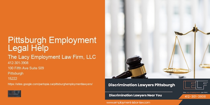 Legal representation for workplace issues Pittsburgh Employment Legal Help