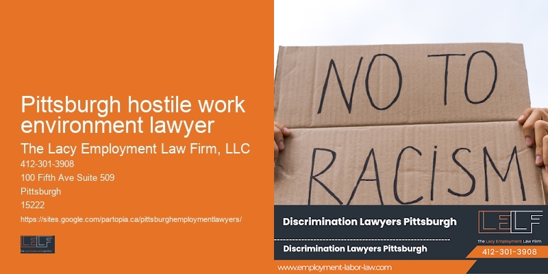 Non-compete agreement attorney Pittsburgh hostile work environment lawyer