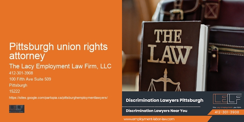Employment law services Pittsburgh union rights attorney PA