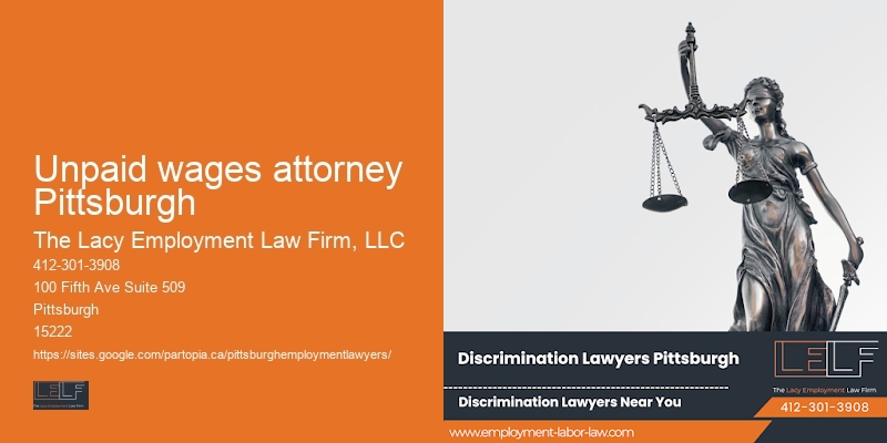 Comprehensive employment law Unpaid wages attorney Pittsburgh