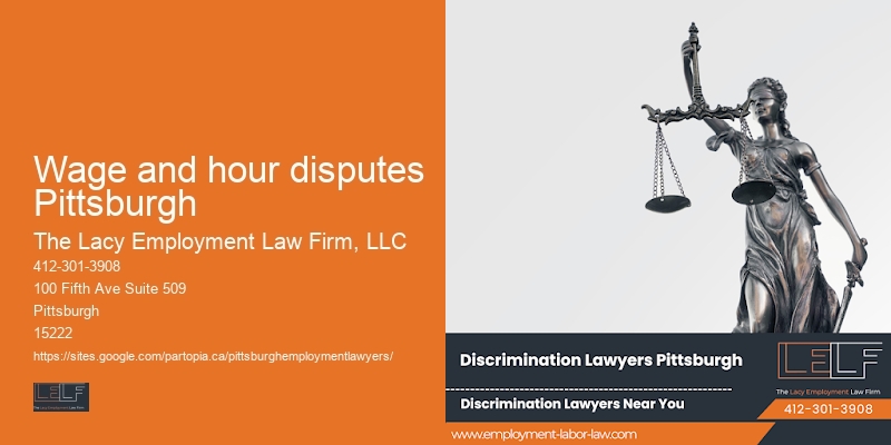 Legal Services for Employment in Wage and hour disputes Pittsburgh