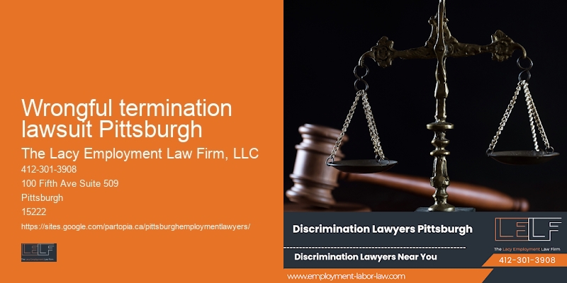 Non-compete contract legal support Wrongful termination lawsuit Pittsburgh