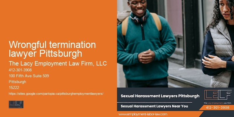 Workplace harassment legal help Wrongful termination lawyer Pittsburgh