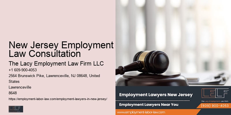 New Jersey Employment Law Consultation Wrongful Discharge Lawyer