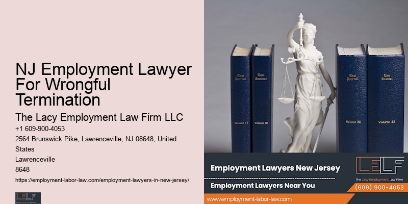 NJ Employment Lawyer For Wrongful Termination