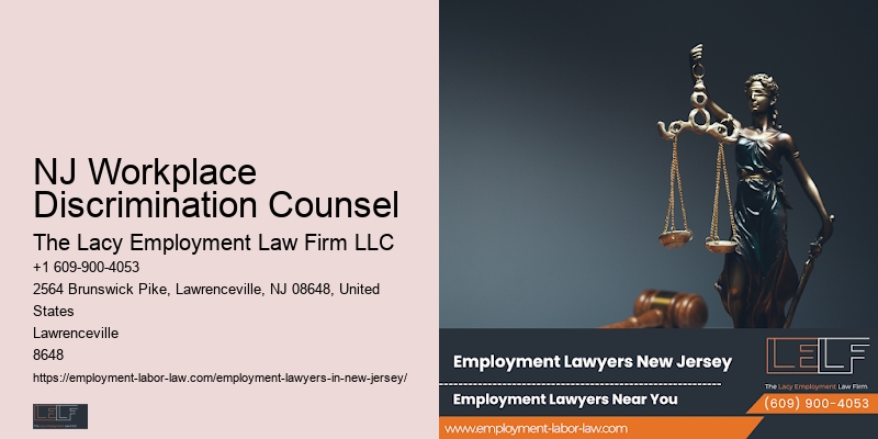 NJ Workplace Discrimination Counsel Whistleblower Protection Lawyer