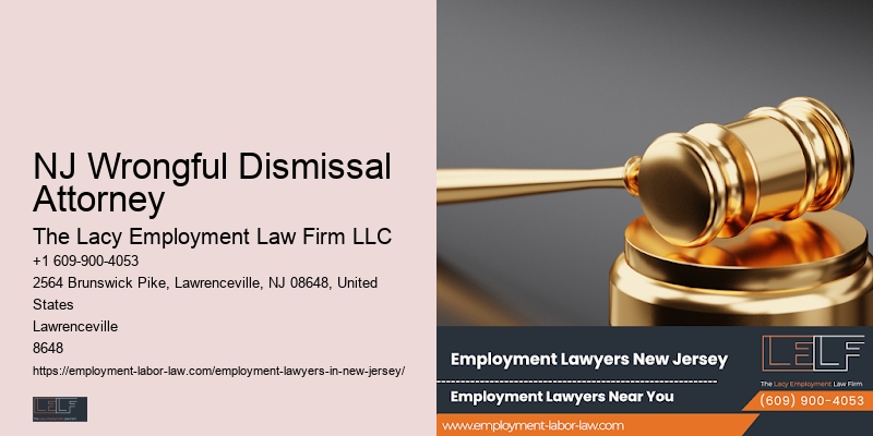 NJ Wrongful Dismissal Attorney Employment Legal Services