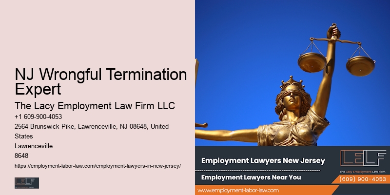 NJ Wrongful Termination Expert Employment Law Representation