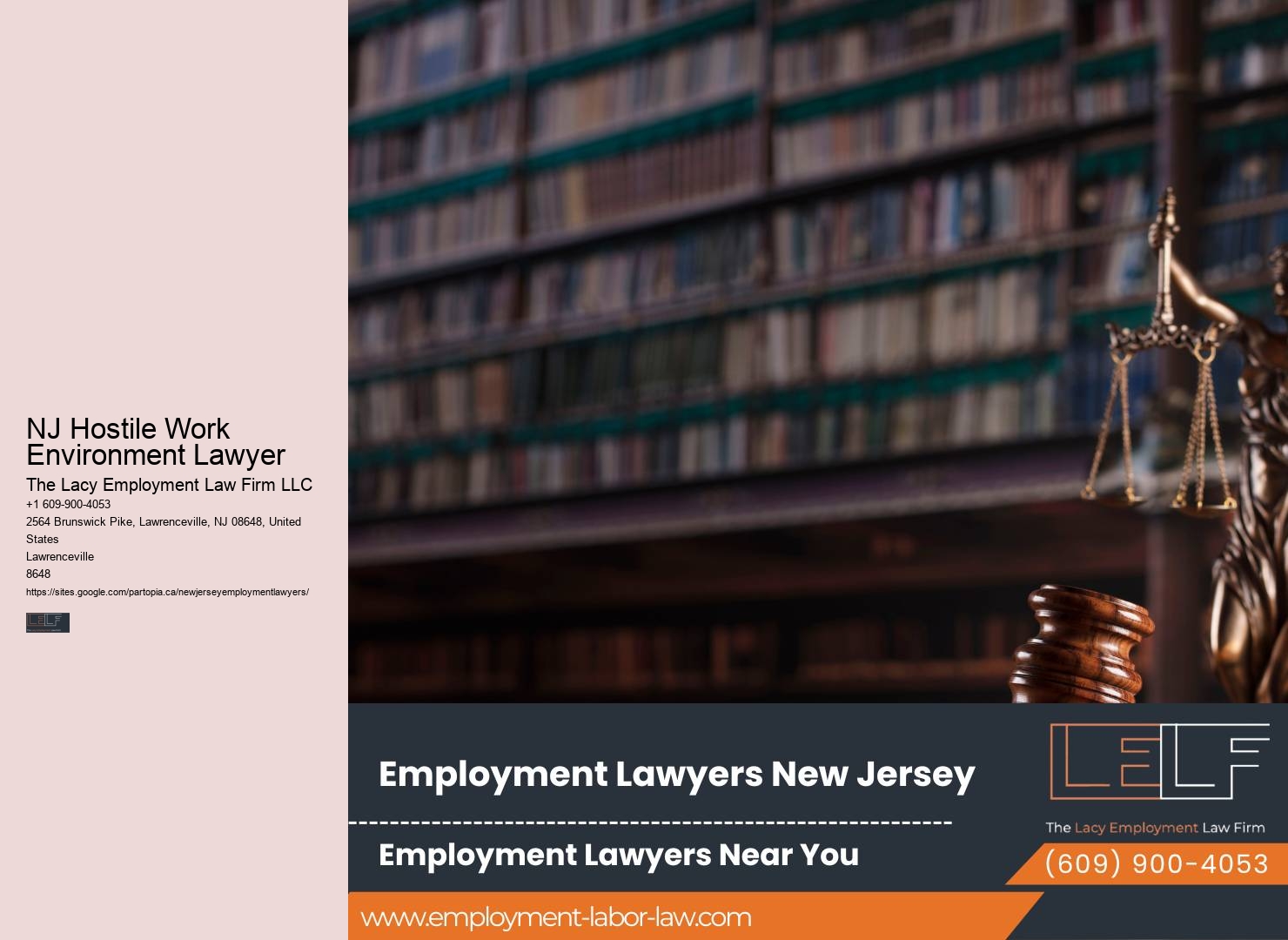NJ Employee Harassment Legal Counsel