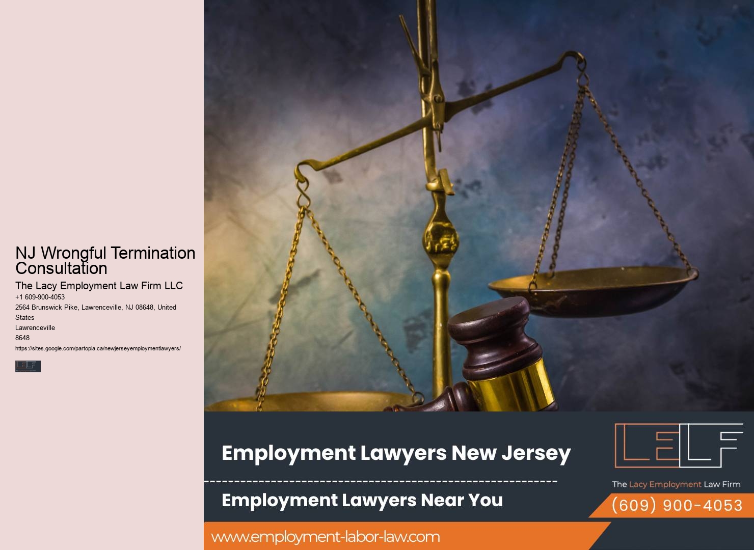NJ Wrongful Termination Consultation Minimum Wage Lawyer