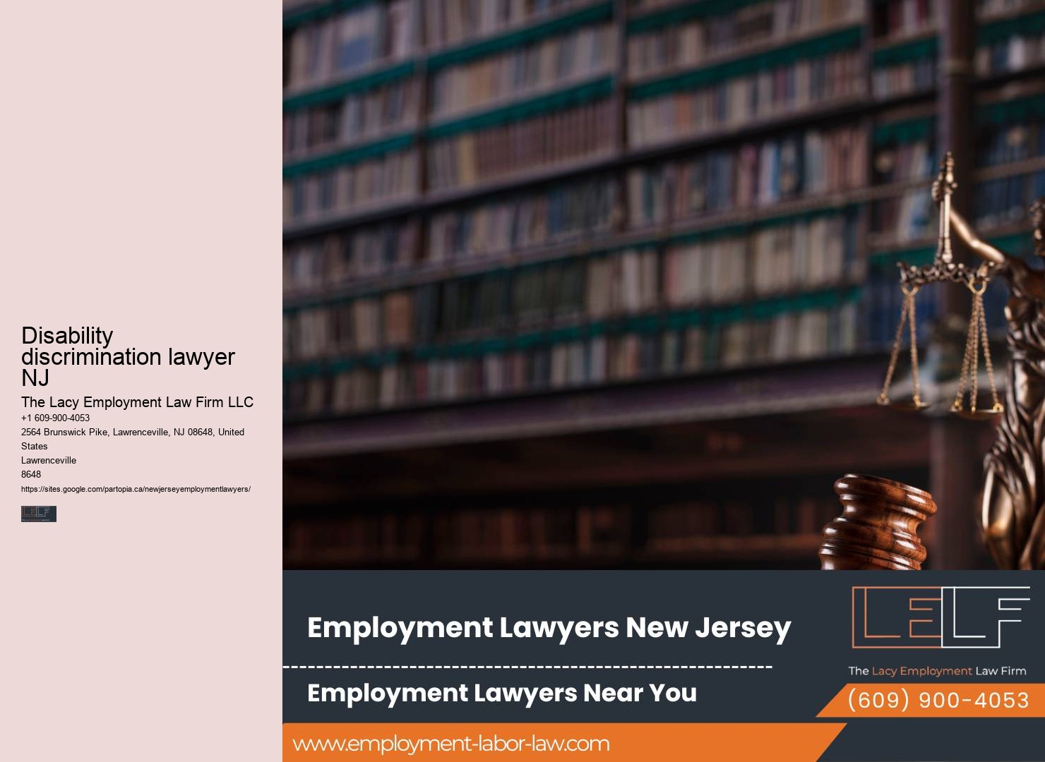 NJ Employment Lawyers for Non-Discrimination Policies